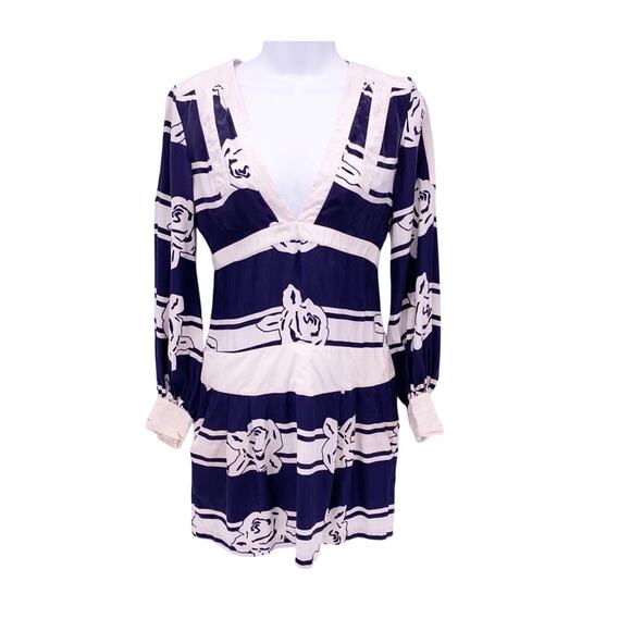 Alice McCall Long Sleeve Mini Dress W/ Pockets Size 4 - Picture 1 of 10